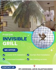 Strong & Safe Pigeon Invisible Grill Installation Jaipur